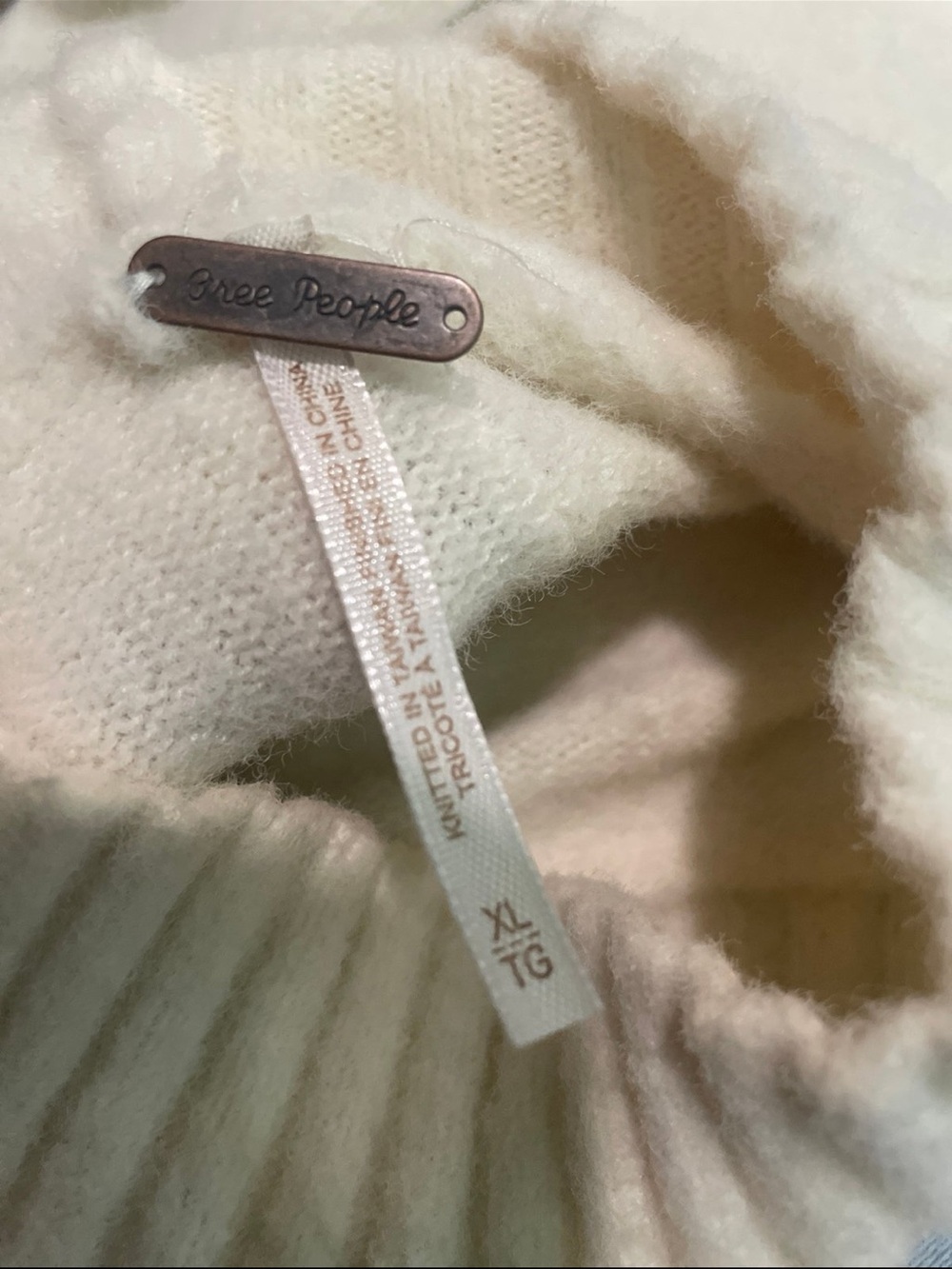Free People Cream Mock Neck Sweater - Picture 2 of 3
